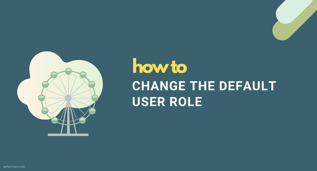 change the default user role